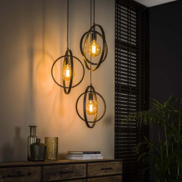 Vico Turn - lampe suspendue - 40 x 40 x 150 cm - anthracite