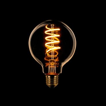 ETH Globe Spiral LED Filament - Ø 8 cm - E27 - 3 niveaux de gradation - 7W - 1800K - or