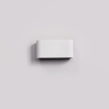 Artdelight Lille - applique murale - 7 x 25 x 12 cm - blanc nervuré