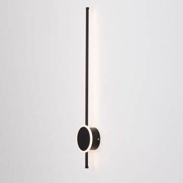Nova Luce Clock - applique murale - 13,6 x 6,5 x 80 cm - 22W LED inclus - noir sable