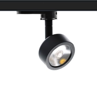 Century Italia Regia Mini - spot sur rail triphasé - Ø 5,8 x 12,3 cm - 7W LED inclus - 3000K - noir