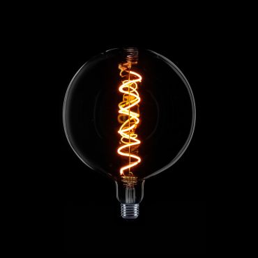 ETH Globe Filament Spiral LED - Ø 20 cm - E27 - 4W dimmable - 2200K - titane verre fumé