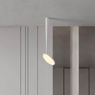 Nova Luce Ekei - plafonnier - Ø 20 x 55 cm - 14W LED inclus - blanc sablé