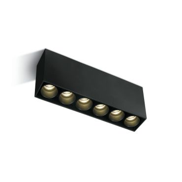 ONE Light Dark Light Tubes de plafond - plafonnier - 18,5 x 3,5 x 8,4 cm - 15W LED inclus - noir