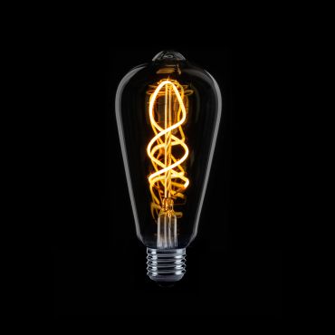 ETH Edison Spiral LED Filament ST64 - E27 - 4W dimmable - 2200K - fumé