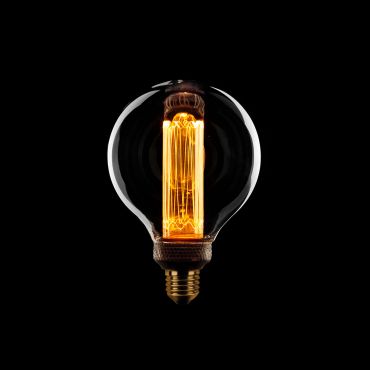 ETH LED Filament Globe - Ø 9,5 cm - E27 - 3 niveaux de gradation - 5W - 1800K - transparent