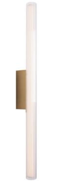 Maxlight Fayette - applique murale en saillie - 12 x 6 x 91 cm - 18W LED inclus - IP44 - or
