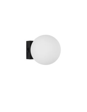 Nova Luce Joline - applique murale - Ø 14,5 x 12,5 cm - 6W LED inclus - noir sable et blanc