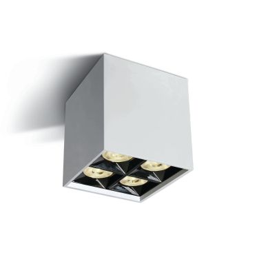 MODÈLE D’EXPOSITION - ONE Light Mirror Square Boxes - plafonnier - 8,5 x 8,5 x 8,8 cm - 15W LED inclus - blanc