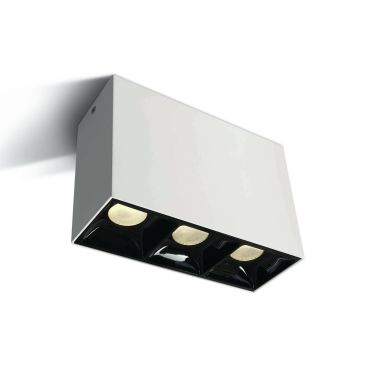 ONE Light Surface Shop Square Boxes - plafonnier - 14,6 x 5,4 x 10 cm - 3 x 7W LED inclus - blanc