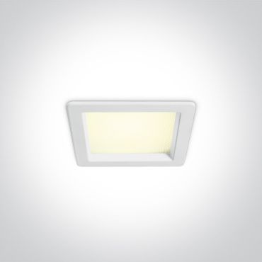 ONE Light UGR19 Office Range - spot encastré - 95 x 95 mm, 85 x 85 mm encastré - 10W LED inclus - IP44 - blanc