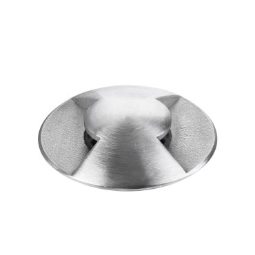 Nova Luce Bang - spot au sol pour l'extérieur - Ø 42 mm, 37 mm encastrable - 1W LED inclus - IP67 - nickel satiné