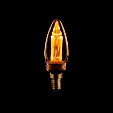 ETH LED Bougie à filament - E14 - 2,3W dimmable - 1800K - or