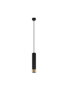 Nova Luce Picto - lampe suspendue - Ø 6 x 230 cm - noir et or