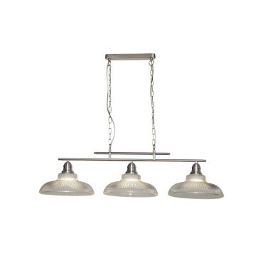 Searchlight Bistro III - lampe suspendue - 103 x 31 x 82 cm - argent satiné