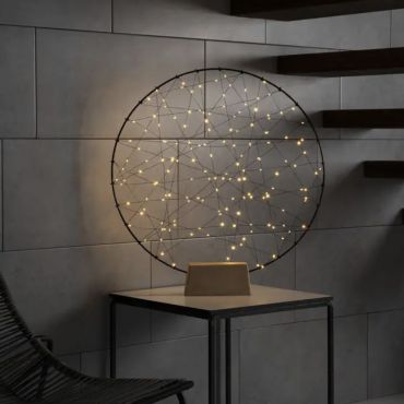 Konstsmide Lumières de Noël - attrape-rêves avec gradateur à 4 niveaux - 60 x 5 x 64 cm - noir mat