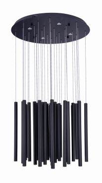 Maxlight Organic - lampe suspendue - Ø 62 x 180 cm - 33 x 1W + 4 x 3W LED dimmable inclus - noir
