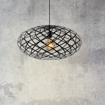 Lucide Wolfram - lampe suspendue - Ø 65 x 162 cm - noir