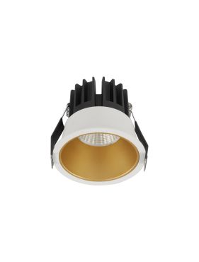 Nova Luce Luela - spot encastré - Ø 85 mm - taille d'encastrement 75 mm - 13W LED inclus - blanc et or - 4000K