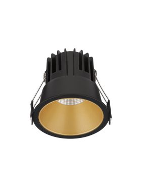 Nova Luce Luela - spot encastré - Ø 85 mm - taille d'encastrement 75 mm - 13W LED inclus - noir et or - 4000K