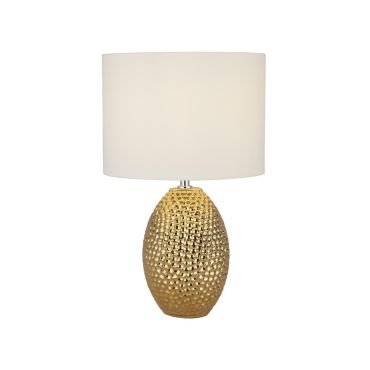 Searchlight Nadine - lampe à poser - Ø 48 x 45 cm - or et crème