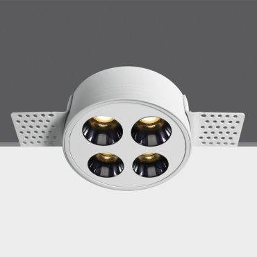 ONE Light Trimless Mirror Range - spot à encastrer - Ø 77 mm, Ø 78 mm à encastrer - 10W LED inclus - blanc