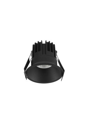 Nova Luce Luela - spot encastré - Ø 85 mm - taille d'encastrement 75 mm - 13W LED inclus - noir - 3000K