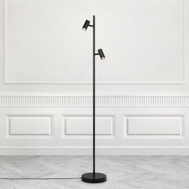 Nordlux Omari - lampadaire - 3 x 20 x 141 cm - 3 niveaux de gradation - 2x 3,2W LED inclus - noir