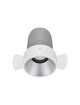 Nova Luce Homer - spot à encastrer - Ø 74 mm - taille d'encastrement 75 mm - 15W LED inclus - 24° faisceau - blanc avec aluminium