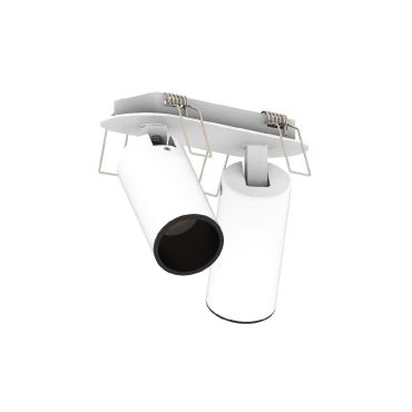 VK Lighting Coko - spot encastrable avec rosace encastrée - 12,5 x 4,5 x 7,3 cm - 100 x 35 mm taille d'encastrement - 2 x 6W LED incl. - blanc