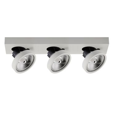 VK Lighting Kylos - spot en saillie 3L - 50,5 x 12 x 12,9 cm - blanc