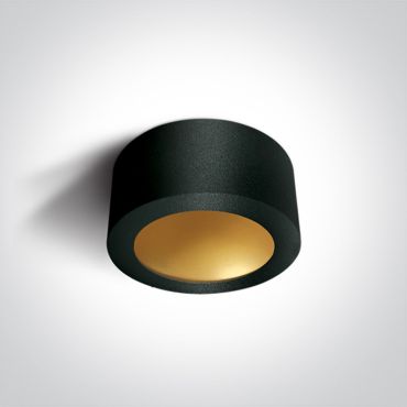 ONE Light - Deco Circle - plafonnier - 16W LED inclus - Ø 17,5 x 8 cm - noir