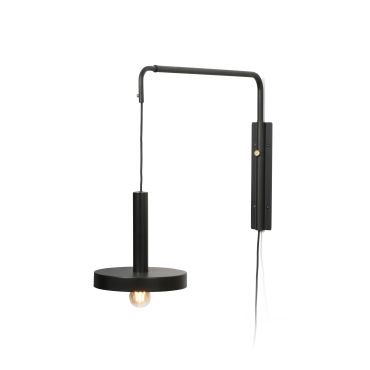 Faro Whizz - applique murale - 120 x 25 x 50 cm - noir et or satiné