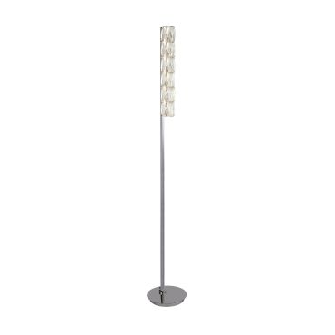 Searchlight Remy - lampadaire - 151 cm - 16W LED dimmable inclus - chrome et transparent