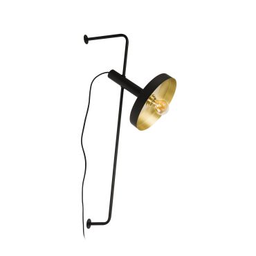 Faro Whizz - applique murale - 25 x 43 x 84 cm - noir et or satiné
