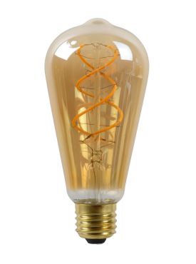 Lucide Ampoule à filament LED - Ø 6,4 x 14,6 cm - E27 - 5W dimmable - 2200K - ambre