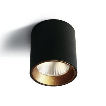 ONE Light Chill Out LED Cylinders - spot en saillie 1L - Ø 6 x 6,5 cm - 7W LED dimmable inclus - noir