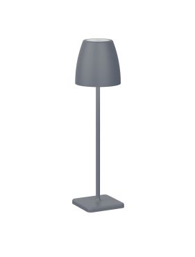 Nova Luce Colt - lampe de table rechargeable par câble USB - Ø 11 x 38 cm - 2W dimmable LED inclus - IP54 - gris basalte