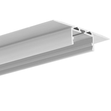 KLUS Giza-ll-t - profilé LED encastré pour plaque de plâtre de 12mm - largeur de fenêtre 2,6 cm - aluminium