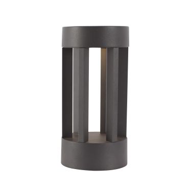 Nova Luce Devora - lampe de jardin - Ø 11 x 22 cm - 8W LED inclus - IP54 - gris foncé