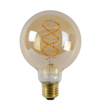 Lucide Ampoule à filament LED - Ø 9,5 x 13,8 cm - E27 - 4,9W dimmable - 2200K - ambre