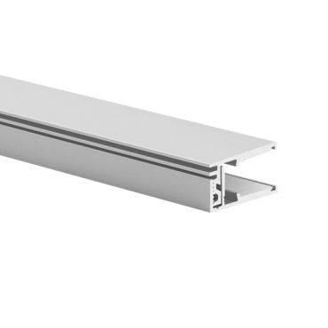 KLUS KRAV-810 - Profilé LED pour parois en verre d'une épaisseur de 8mm à maximum 10mm - 1,4 x 2,5 cm - argent anodisé