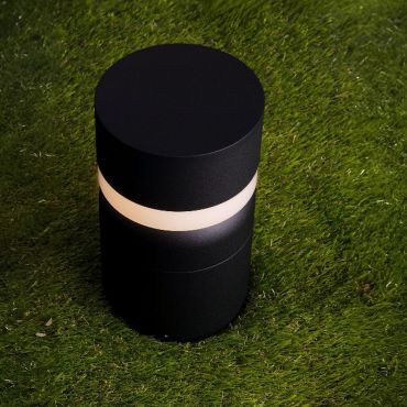 Nova Luce Airy - lampe de jardin - Ø 14,5 x 25 cm - 8W LED inclus - IP65 - noir sablé