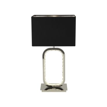 Searchlight Aura - lampe de table - 30 x 20 x 57 cm - 6W LED dimmable inclus - noir et chrome