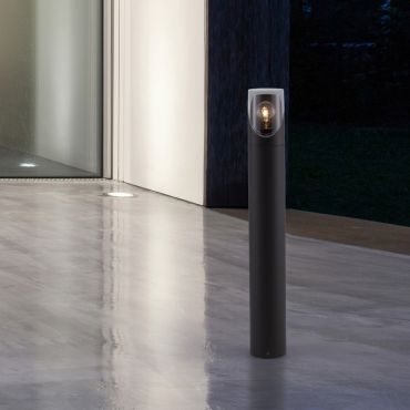 Nova Luce Selena - lampe de jardin - Ø 9 x 65 cm - IP65 - anthracite foncé