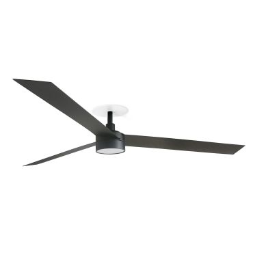 Faro Cruiser XL - ventilateur de plafond avec lumière et rosace encastrée - Ø 160 cm - noir mat