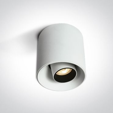 ONE Light LED Decorative Cylinders - spot en saillie 1L - Ø 7 x 8 cm - 8W LED inclus - blanc