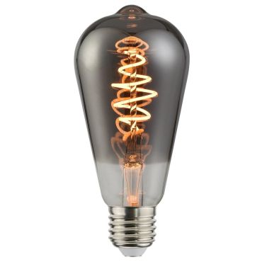 Nordlux Lampe à incandescence LED - Ø 14 x 6,4 cm - E27 - 5W dimmable - 1800K - fumé