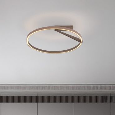 Nova Luce Tilia - plafonnier - Ø 60 x 20 cm - 44W dimmable LED inclus - café moka