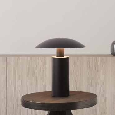 Nova Luce Karpos - lampe de table - Ø 20 x 22,5 cm - 5W LED inclus - noir mat